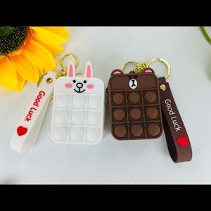 Fidget Toys Squishy Keychain Purse Popits Kawaii Stress Reliever Toy Squishmallo